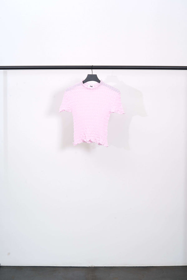 Makò Baumwolle Luxus Top in pink, stilvolles Design für modebewusste Frauen.